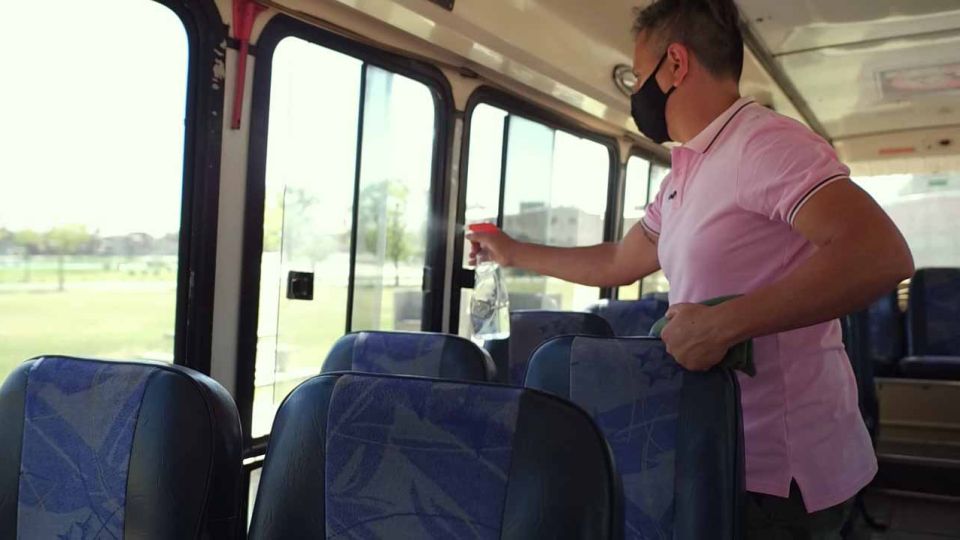 Los protocolos sanitarios para los micros escolares de cara al inicio del ciclo lectivo en la Ciudad de Buenos Aires.