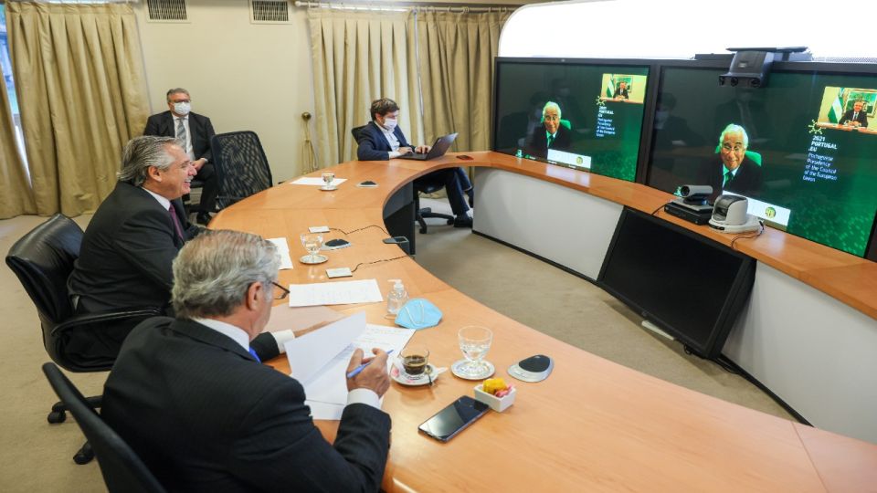 El presidente Alberto Fernández dialogó con el premier Costa, de Portugal.