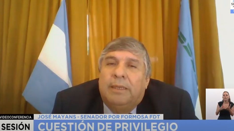El senador José Mayans, en la sesión del 4 de febrero de 2021 en la Cámara Alta.