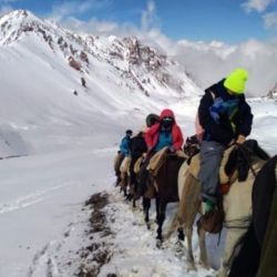 Mientas se esperaba a que las rutas estuvieran despejadas, una patrulla de rescate y apoyo se encargó de trasladar comida y otros elementos básicos a las personas varadas. 