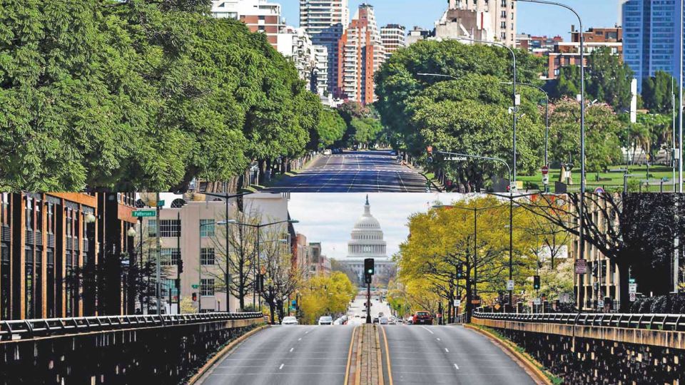 Vacías. Buenos Aires y Washington, cuando las cuarentenas eran estrictas e impedían las reuniones familiares.