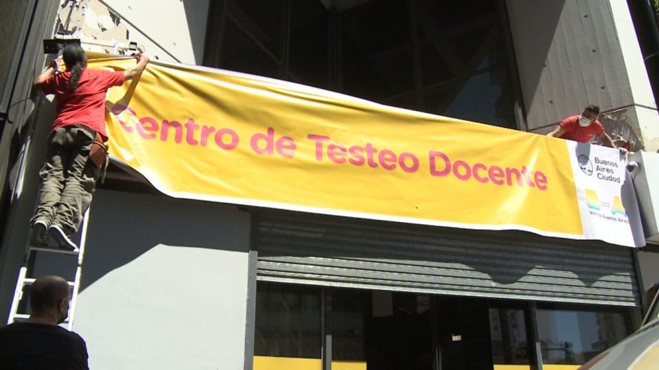 Centros acondicionados para realizar testeos a docentes en la Ciudad de Buenos Aires.