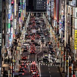 Vista general del área de Ginza en Tokio. | Foto:Charly Triballeau / AFP