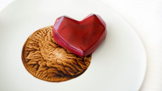 San Valentín hecho postre en Hilton Buenos Aires.