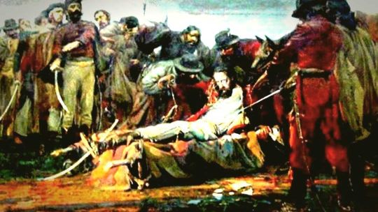 "La agonía y muerte de Güemes". Óleo, 1910, Antonio Alice