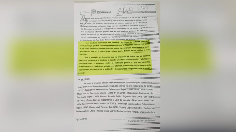 Desafección a policías bonaerenses 20210209