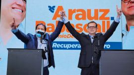 Arauz. Favorito en los sondeos entre los 16 binomios presidenciales que se presentaron en Perú para suceder a Lenín Moreno.