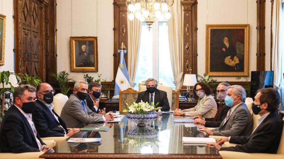 Reunión de Alberto Fernández con la Mesa de Enlace