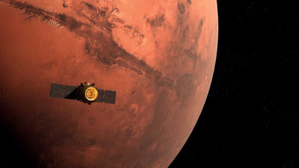 La sonda "Esperanza" enviada por Emiratos Árabes Unidos al planeta Marte.