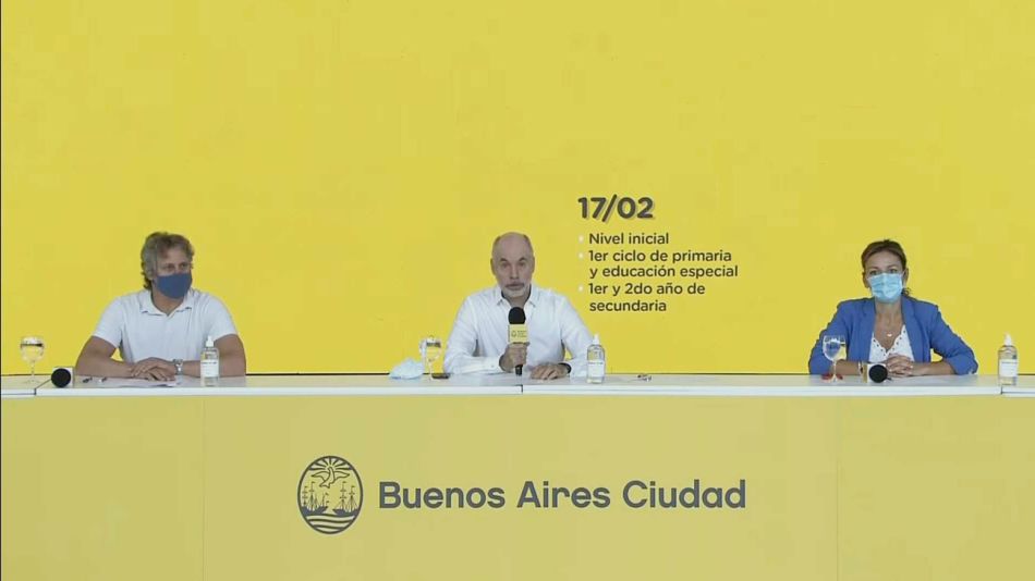 inicio de las clases presenciales en la Ciudad de forma cuidada 20210211