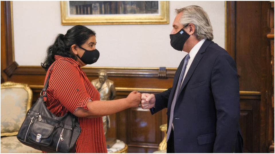 Alberto Fernández se reunió con Margarita Barrientos.
