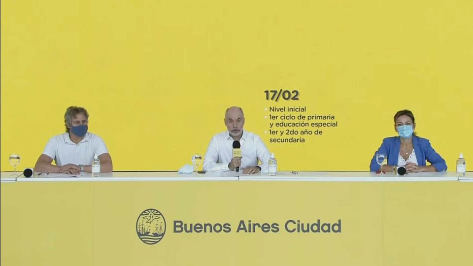 inicio de las clases presenciales en la Ciudad de forma cuidada.
