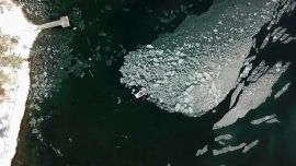 Las imágenes fueron grabadas desde un dron.