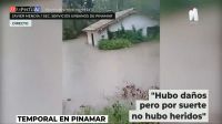 El temporal provocó destrozos e inundaciones en Pinamar