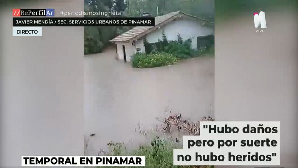 El temporal provocó destrozos e inundaciones en Pinamar