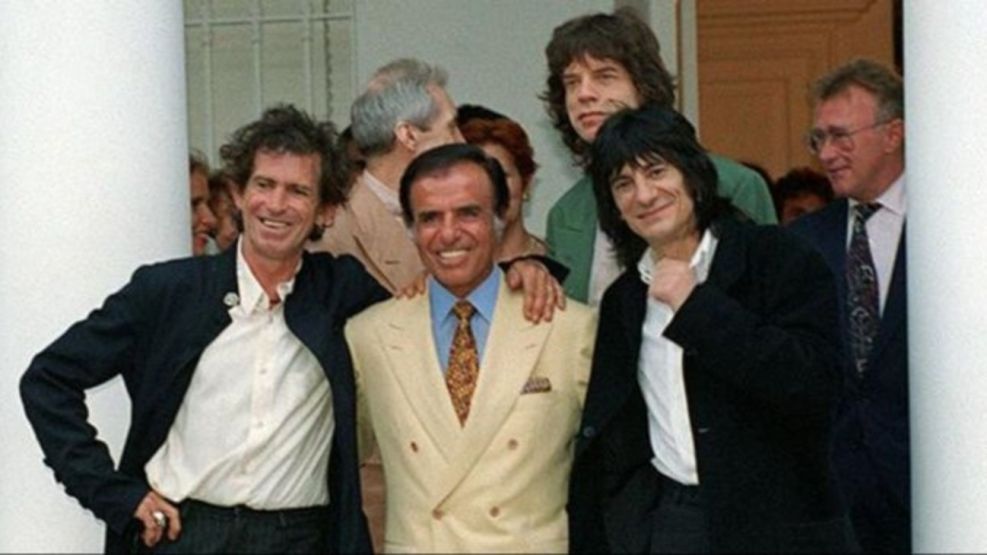 Carlos Menem y los Rolling Stones.