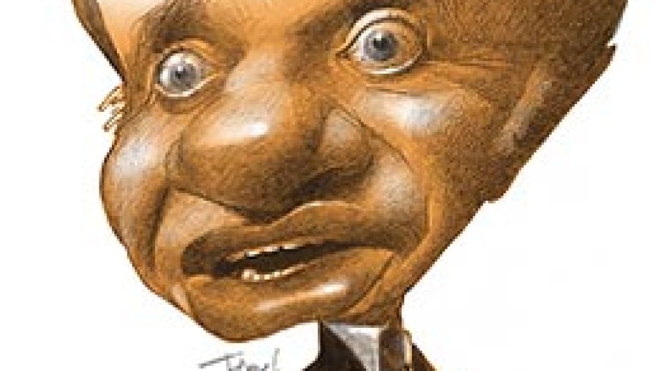 Ilustración. Caricaturas de Pablo Temes sobre Carlos Menem.