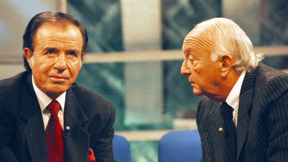 Menem con Bernardo Neustadt