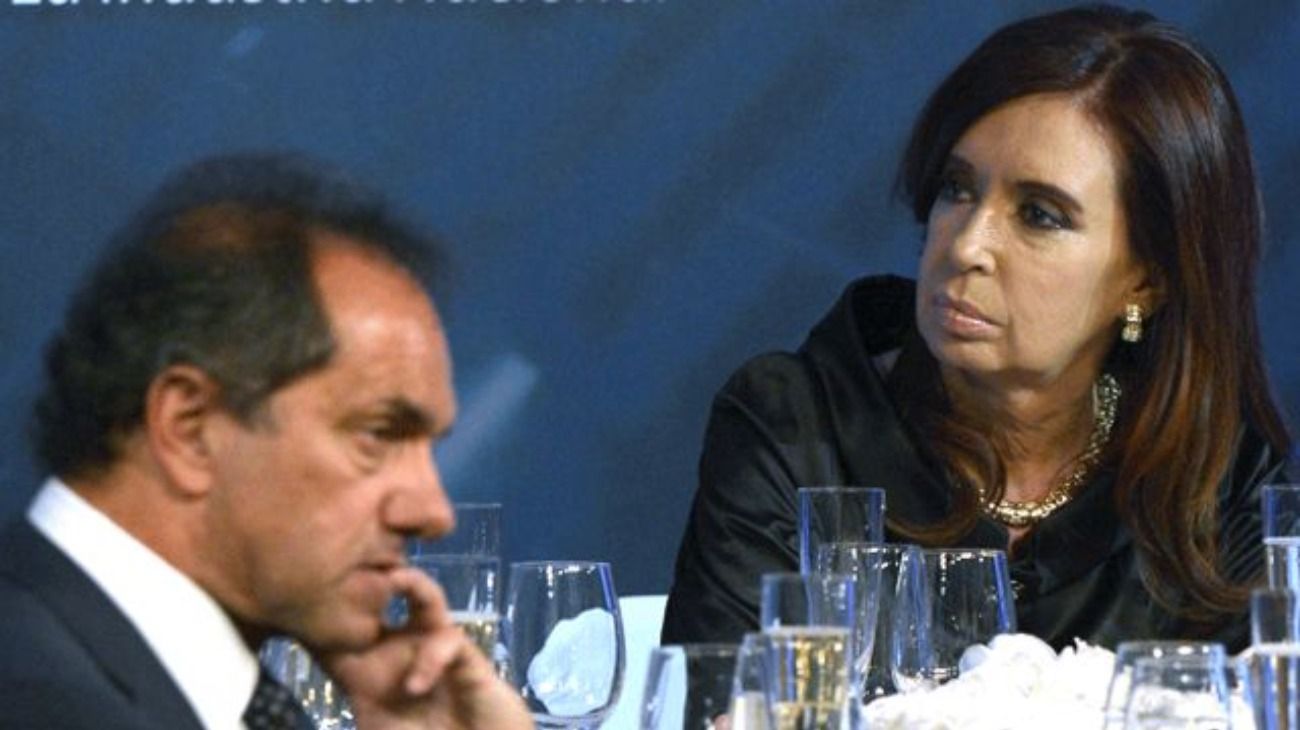 Cristina Kirchner tras la derrota electoral de Daniel Scioli.