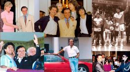 Carlos Menem con famosos y celebrities de todo el mundo