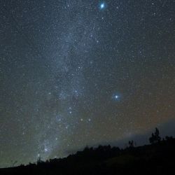 La Vía Láctea es vista desde el Parque Nacional Natural Purace en Purace, departamento del Cauca, Colombia. | Foto:Luis Robayo / AFP