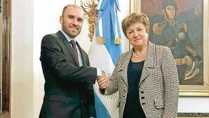 El ministro de Economía y la directora del FMI