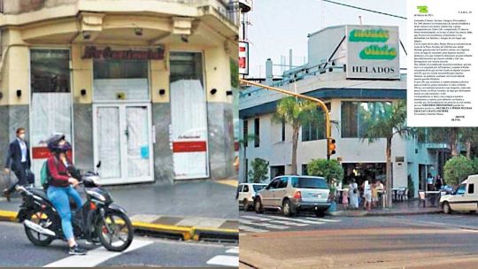 Empapelada. Así apareció la pizzería del centro porteño esta semana, y dejó sin trabajo a 40 personas. La heladería avisó de su cierre a través de las redes sociales. Funcionó frente a la Plaza Arenales desde 1966.
