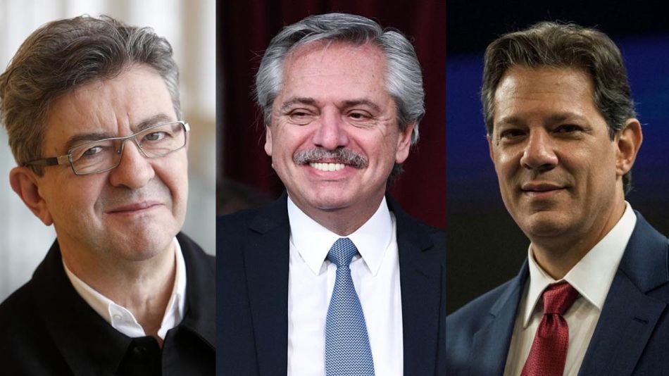 Jean Luc Melenchon.Alberto Fernández.Fernando Haddad 20210222