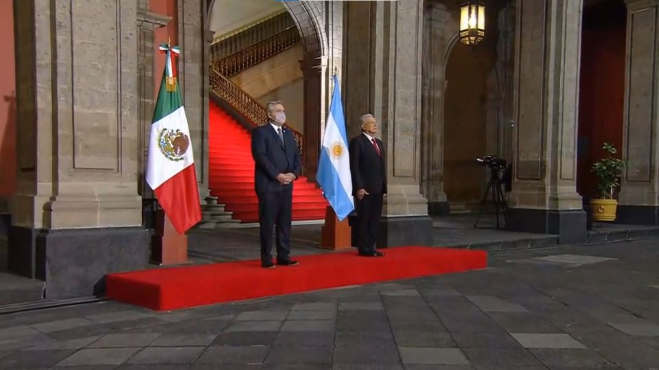 Llegada del presidente Alberto Fernández al Palacio Nacional 20210223