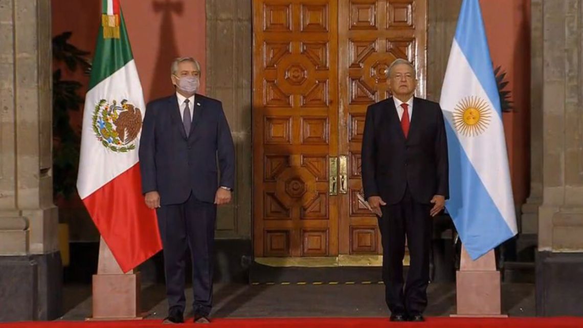 President Alberto Fernández met with Mexican President Andrés Manuel López Obrado at the National Palace.