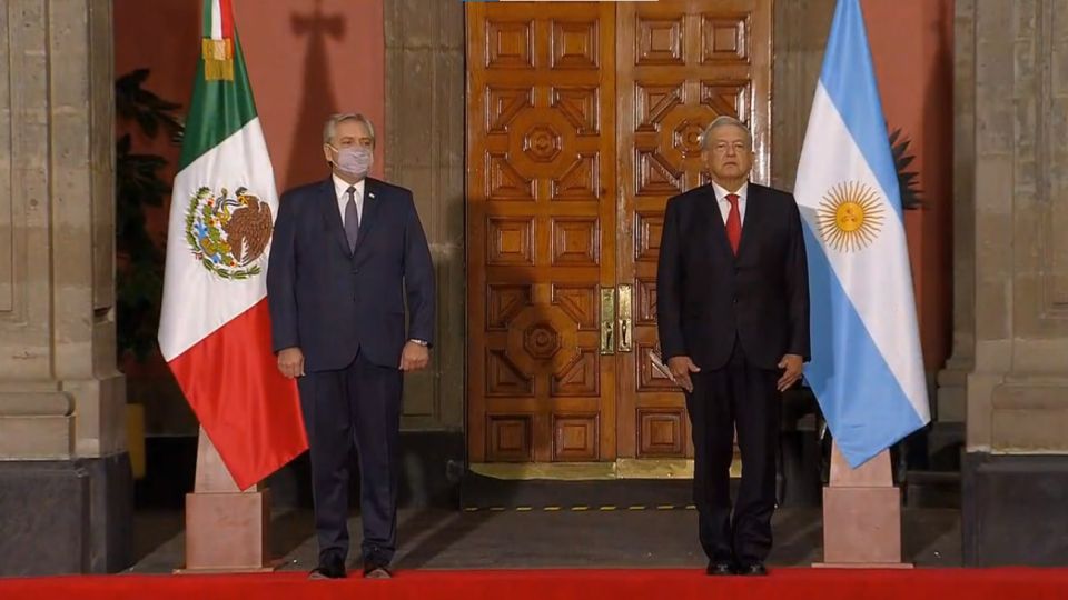 Llegada del presidente Alberto Fernández al Palacio Nacional, donde se reunirá con Andrés Manuel López Obrador