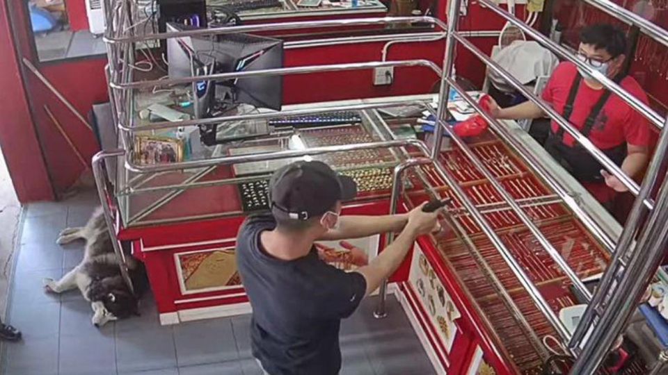 Un hombre simuló un robo en su tienda para poner a prueba a su perro y su reacción se hizo viral en Facebook.