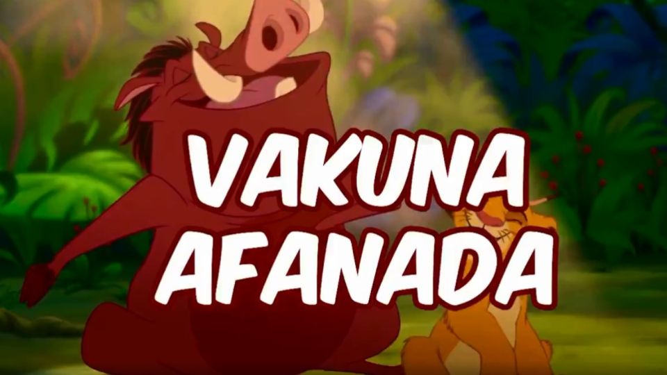 "Vakuna afanada", en las redes cambiaron la letra de una canción de El Rey León para apuntar al Vacunatorio VIP.