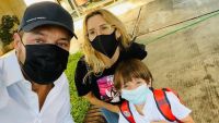 La emoción de Marcelo Tinelli y Guillermina Valdés al llevar a su hijo al colegio