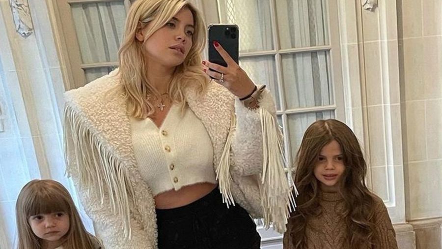 Wanda con sus hijas Francesca e Isabella Icardi. "Las críticas a mi cuerpo no me lastiman", aseguró.