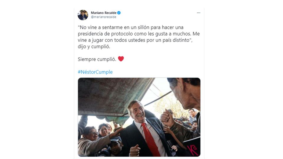 Los dirigentes políticos enviaron saludos a Néstor en el día de su nacimiento 20210225