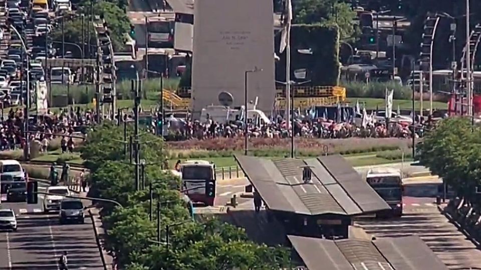 Protesta en el Obelisco de Organizaciones sociales 20210225