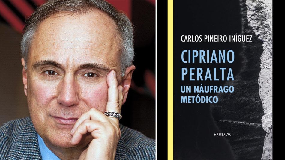 Carlos Piñeiro Iñiguez y tapa de su libro Cipriano Peralta 2010225