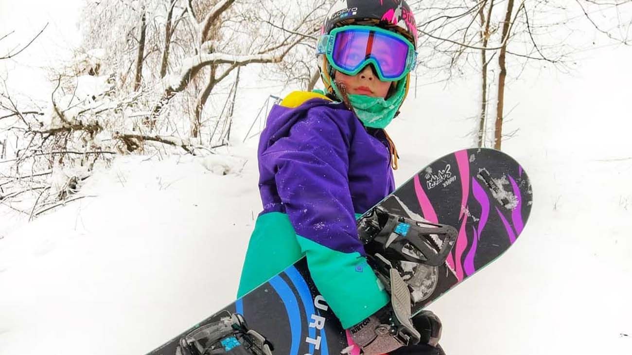 Vasilisa Ermakova nena rusa que es un crack del snowboard.