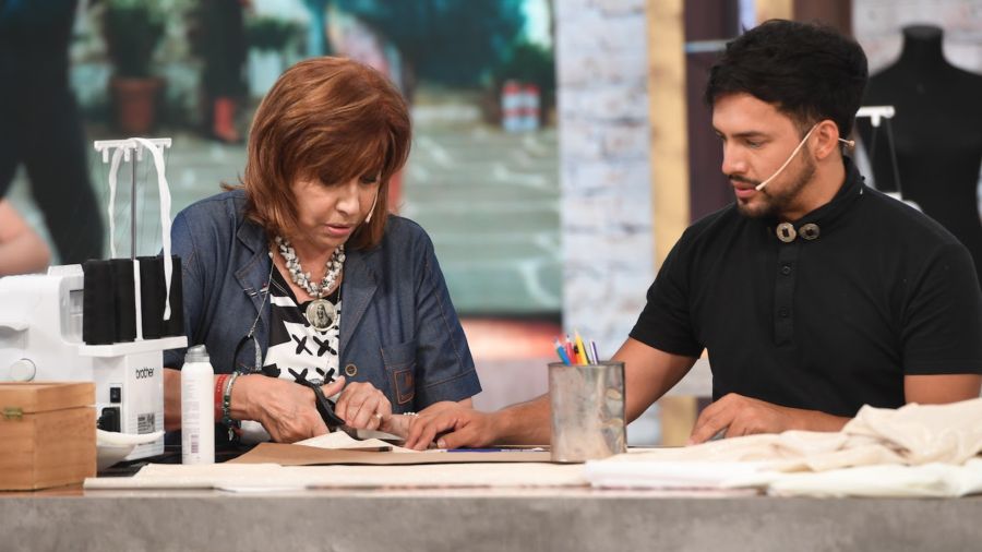 Nora en Corte y confección famosos, ciclo en el que estuvo solamente dos semanas.