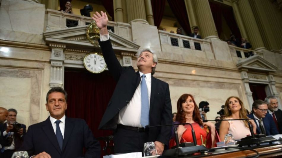 Alberto Fernández en la inauguración de las sesiones ordinarias en el Congreso del 2020.