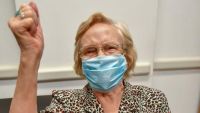 Elsa Nélida Alonso, of Cañuelas, was the 1,000,000th person to receive a vaccine against Covid-19 in Argentina.