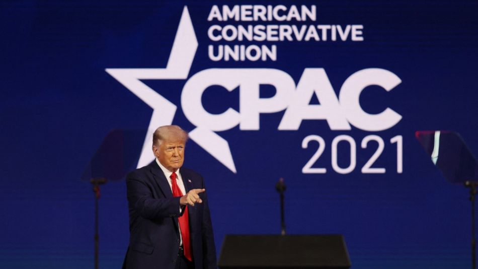 Donald Trump reapareció durante un acto conservador en Florida