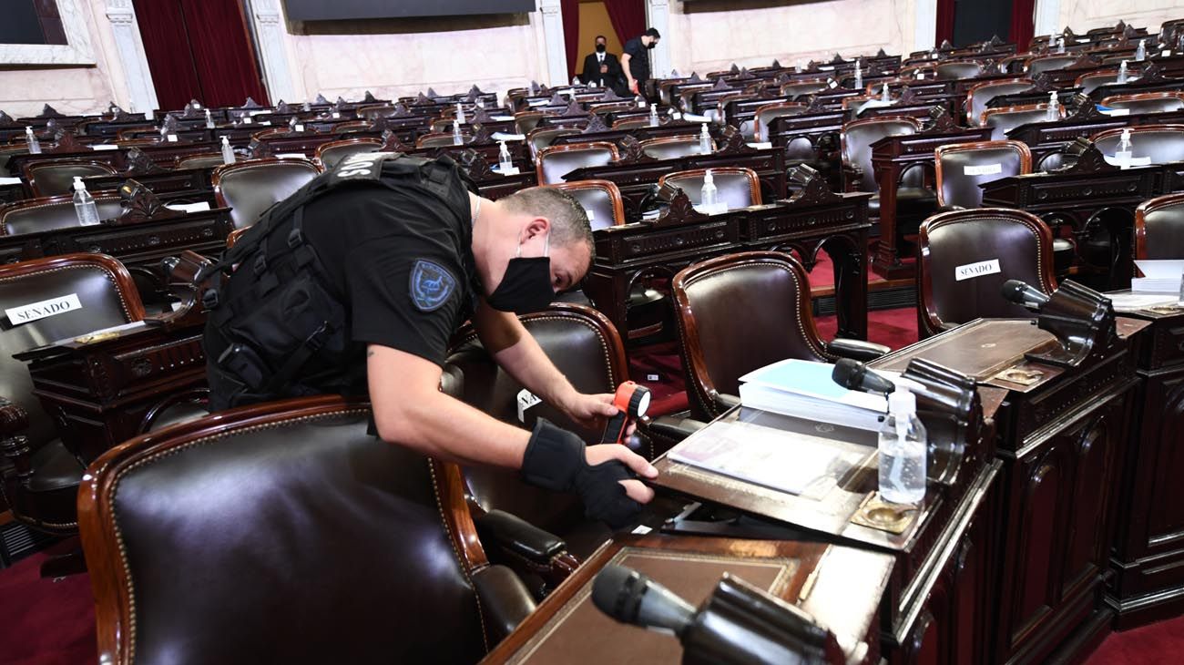 Preparativos en el Congreso de la Nación previos a la 139 Asamblea Legislativa