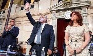 Sergio Massa, Alberto Fernández y Cristina Kirchner