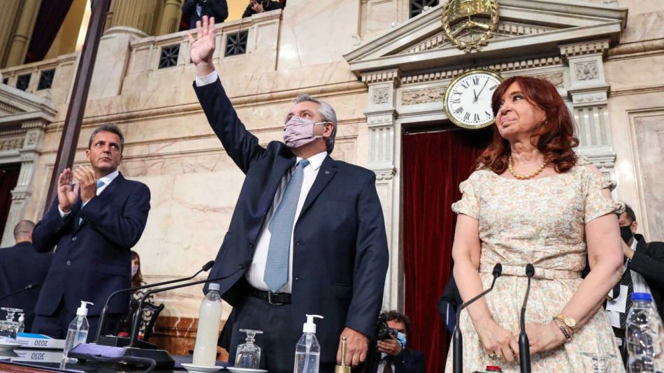 Sergio Massa, Alberto Fernández y Cristina Kirchner