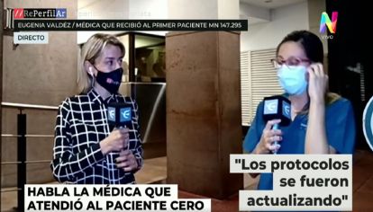 Habló la médica que recibió al primer paciente de coronavirus en el país