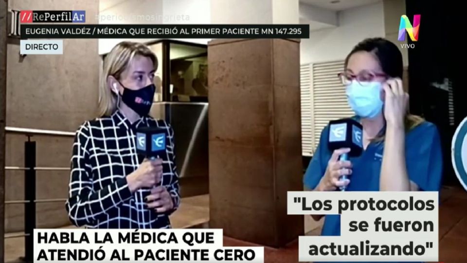 Habló la médica que recibió al primer paciente de coronavirus en el país