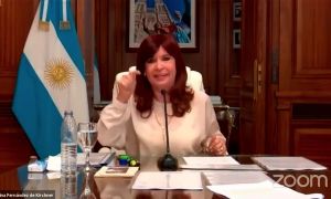 Vice-President Cristina Fernández de Kirchner gives evidence in the 'dollar futures' case.