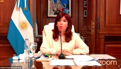 Cristina Fernández en la Audiencia vía Zoom por Dólar futuro